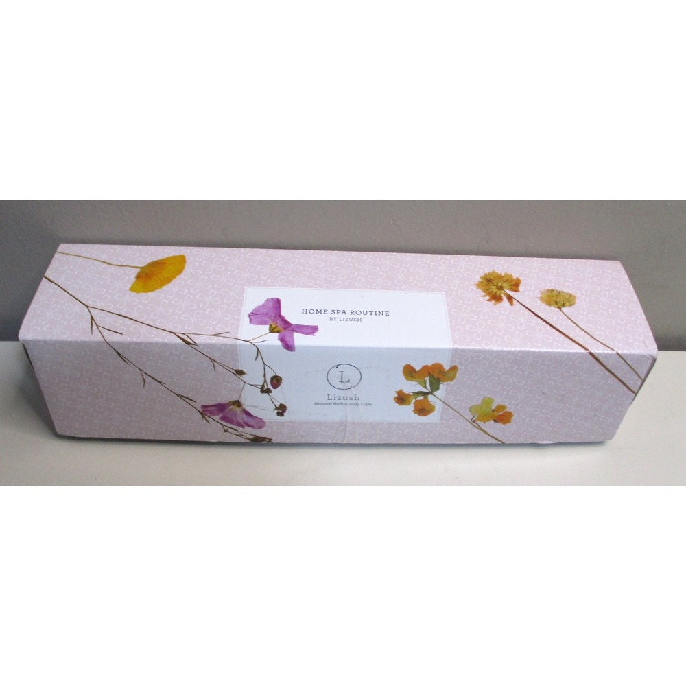 Lizush Home Spa Routine Gift Set Bath Bomb and Shower Steamers 5 Piece Natural